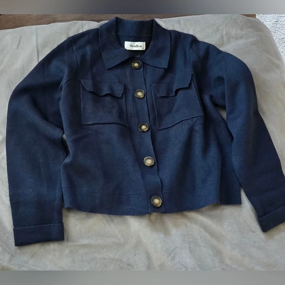 Senllen Women Cropped Cardigan #1133 NWOT - Picture 2 of 11